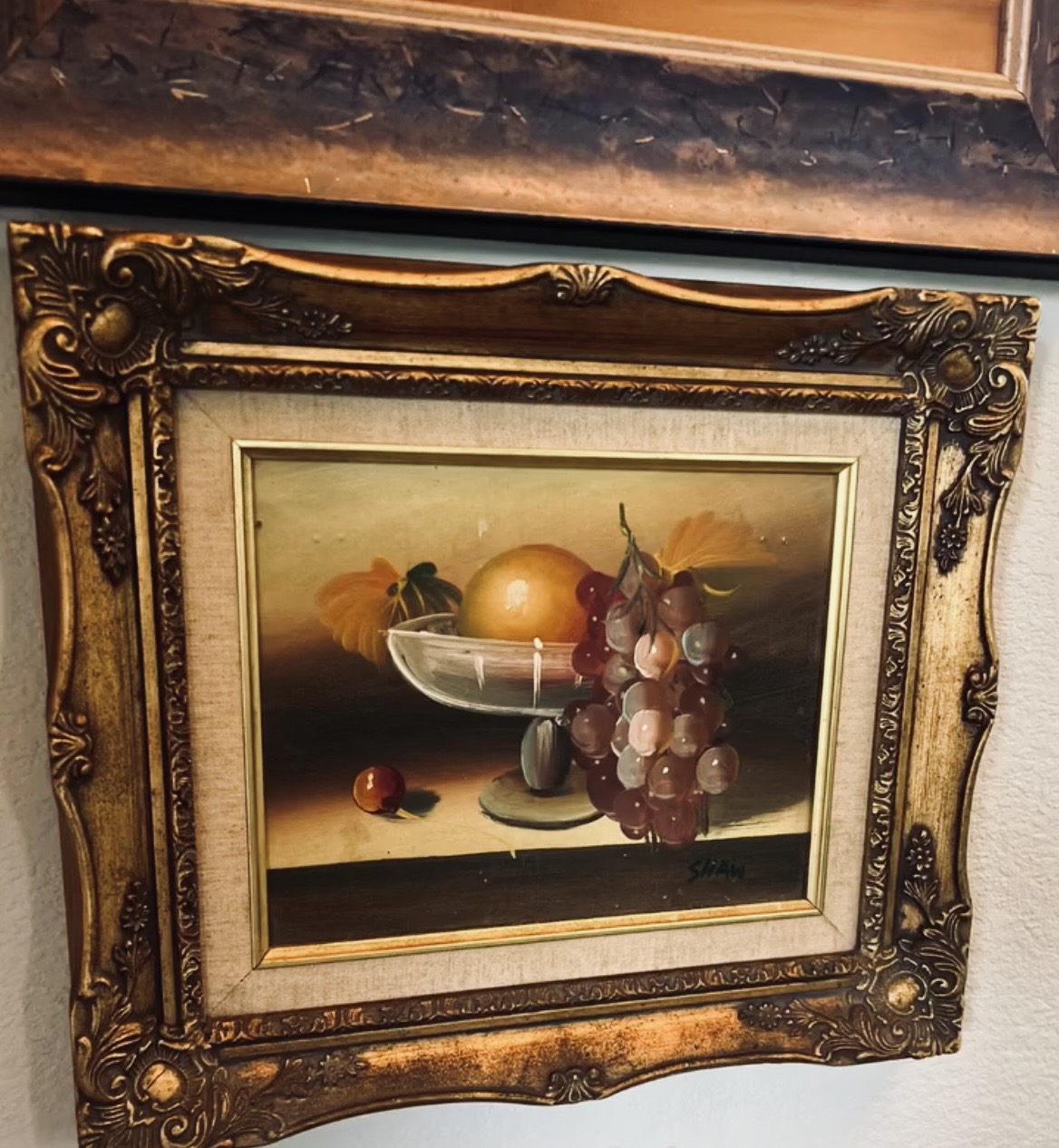 Shaw Still Life in Carved Gilt Frame